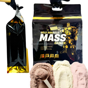 Wholesale Custom Printing Flat Bottom Pouches MOQ 500pcs 5lb 10lb 15lb Whey Protein <b>Isolate</b> Powder Packaging Mylar Bags - Product Image 1