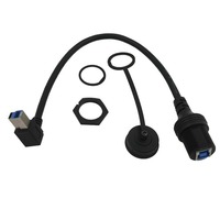 Kostenloses Muster Wasserdichtes 90-Grad Links Rechts Oben Unten Winkel USB 3.0 B Stecker auf B Buchse Einbau-Verlängerungskabel