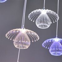 Nouveau 2026 Créatif Décoratif pour Mariage en Acrylique, Lustre Pissenlit à 10 Têtes, Lumières Océaniques Méduse Lumineuses