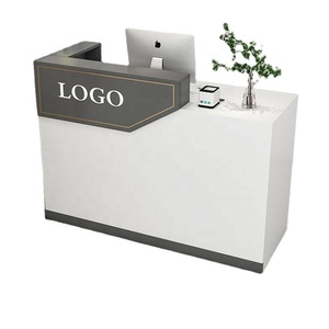 K Latest Design Wood Beauty Salon Reception <b>Desk</b> for Hospital Mall School Hotel Use Modern Contemporary Checkout <b>Desk</b> Commercial - Product Image 1