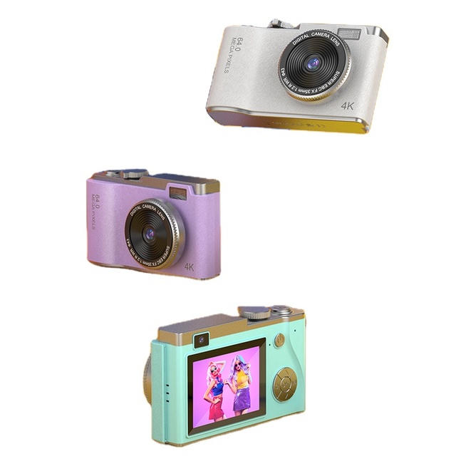 Digital Lens Fashion HD CCD 4k Student Camera New Compact Camera  Video Camcorder Vintage Photo Point and Shoot Camera