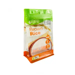 Sacchetto d'imballaggio del riso dell'imballaggio sotto vuoto della maniglia 5kg del sacchetto di riso di stampa su ordinazione