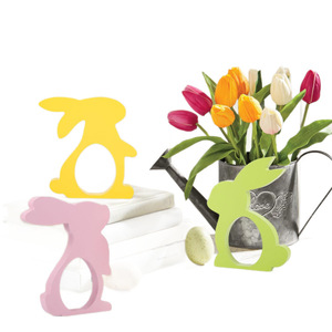 Décoration de jardin de Pâques : Arrangement floral Lapin, Ornement de dessin animé pour maternelle, Décoration extérieure pour cour, Personnalisable - Product Image 5