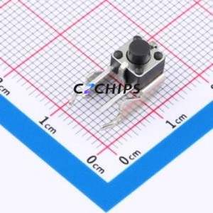TC-6615C-5.5-260 Tactile Switch Bent Lead Through Hole,6x6mm Switch Single Pole Single Throw Round Button 2.6N Right Angle - Product Image 1