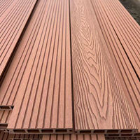 Plancher en composite bois-plastique (WPC) co-extrudé, imperméable, antidérapant, pour terrasse de jardin, allée, plancher en WPC recyclé