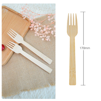 Vente en gros de vaisselle écologique en bambou de l'Ouest 17cm ensemble de couteau fourchette et cuillère en bambou biodégradable jetable