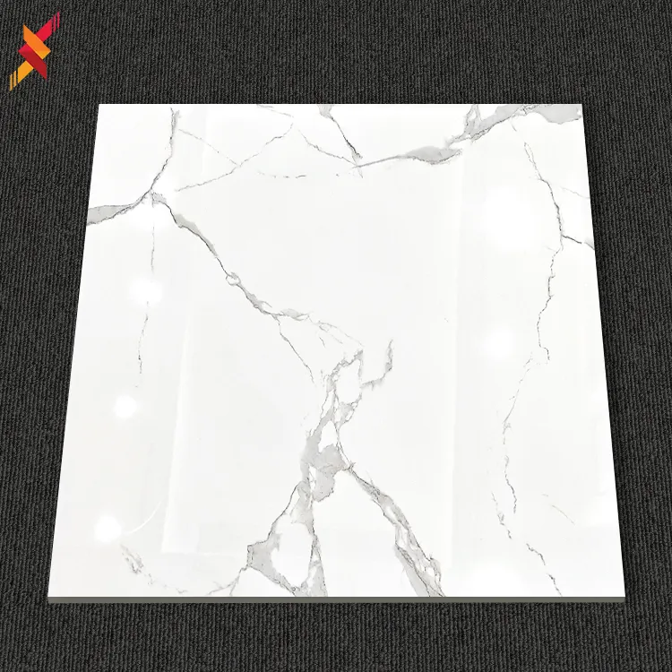 Rutsch feste weiße Carrara-Marmor ader verglaste polierte glasierte Porzellan boden Keramik fliesen x