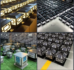 עמוד תאורה סולארי מודרני, מתאים לכניסות וילות ועמודים דקורטיביים, מנורת שער ראשי, תאורת עמוד חיצונית - Product Image 6