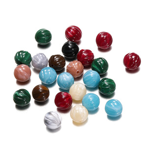 Perles en acrylique en forme de fleur, 12 mm, rondes, en vrac, pour la création de bijoux, avec trou, en stock - Product Image 5