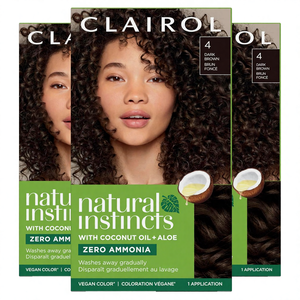 Coloration capillaire semi-permanente en crème <span class=keywords><strong>Clairol</strong></span> Natural Instincts 4 Brun foncé, lot de 3, fabriqué en Chine - Product Image 1