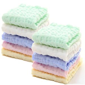 RTS <strong>Best</strong> Selling Colorful Natural Cotton Muslin Face Towels 30*30 Quick-Dry <strong>Washcloths</strong> Disposable for <strong>Newborns</strong> Woven Bathroom - Product Image 2