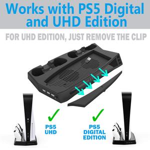 Support Vertical pour Console <span class=keywords><strong>Playstation</strong></span> <span class=keywords><strong>5</strong></span> <span class=keywords><strong>Ps</strong></span> <span class=keywords><strong>5</strong></span>, Base de montage pour contrôleur, chargeur, Station d'accueil - Product Image 3