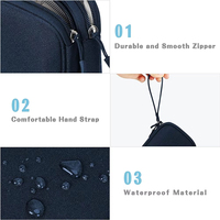 Sac organisateur de câble électronique de voyage avec logo personnalisé sac de câble de stockage numérique à double couche pour écouteurs USB banque d'alimentation à disque dur