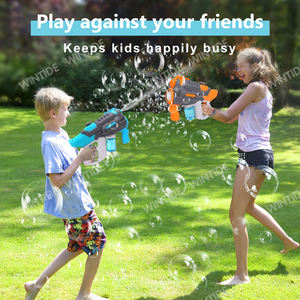 2-in-1 אוטומטי pp פלסטיק בועת ואקדח מים עם פתרון 100 מ "ל צעצוע שמפוצץ בועות כולל wand - Product Image 6