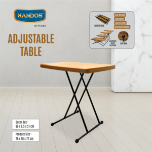 The Marbella Modern <b>Folding</b> <b>Table</b>, crafted from durable polypropylene and sturdy steel, offers sleek portability. - Product Image 2