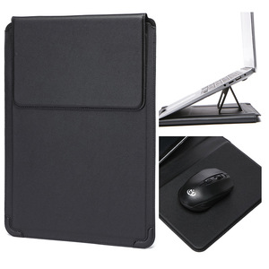 Housse d'ordinateur portable multifonctionnelle 4-en-1 en cuir PU souple, magnétique, étanche, durable, portable, 13-15 pouces, avec support intégré, style sac à main - Product Image 5