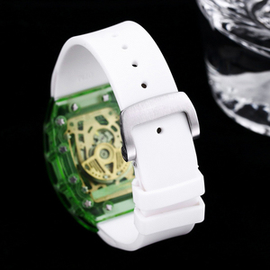 Reloj de Pulsera de Caucho con Diamantes y Zafiros Atemporales para Hombre, de Alta Gama, para Aniversarios, Ceremonias Formales, Uso Diario, Elegante - Product Image 6