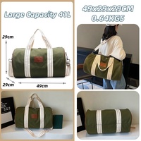 Sac à bandoulière de sport, de voyage et de gym, léger, durable, avec poignée robuste, boucle solide, fermeture éclair fluide, poche latérale, logo personnalisé