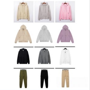 <span class=keywords><strong>Pull</strong></span> à capuche classique en <span class=keywords><strong>coton</strong></span> à manches longues avec fermeture éclair, style insulaire unisexe, logo brodé, délavage acide, automne, ODM - Product Image 1