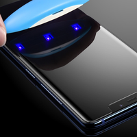 Colle UV 9H incurvée en 3D, pour protecteur d'écran pour verre trempé pour iPhone XS pour Samsung S21 Ultra