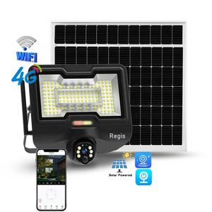 Regis V380 Pro LED太阳能路灯4G sim卡户外安全闭路电视摄像机3合1人体检测内置警报器CMOS - Product Image 1