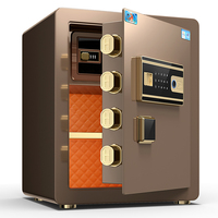 Caja Fuerte Electrónica Digital para Hotel, Caja de Seguridad Inteligente de Acero con Puerto de Carga USB, Teclado, Huella Dactilar, para Habitación, Armario, Airbnb