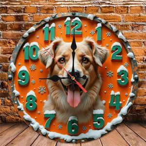 Horloge murale ronde en bois 25 cm, silencieuse, à quartz, décoration intérieure, horloge murale pour couloir, entrée - Product Image 6