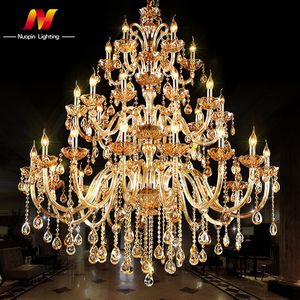 Các Nhà <span class=keywords><strong>S</strong></span>ản Xuất Tùy Chỉnh Chiếu <span class=keywords><strong>S</strong></span>áng Khách <span class=keywords><strong>S</strong></span>ạn Đám Cưới Dự Án Mặt Dây Chuyền Đèn Retro Vàng Lớn Nến Thủy Tinh Đèn Chùm - Product Image 2