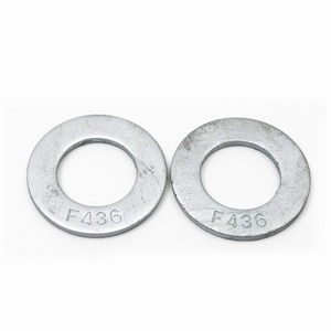 Acier au carbone plaqué zinc haute résistance ASTM F436, laiton plat DIN125 M24, simple - Product Image 3