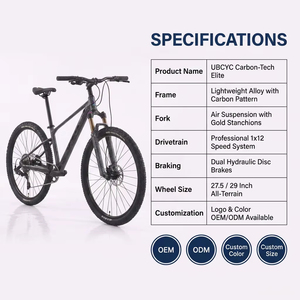 <span class=keywords><strong>Bicicleta</strong></span> de Montaña de 27.5''/29'' de Fibra de Carbono, <span class=keywords><strong>Bicicleta</strong></span> MTB para Dirt Jump, Todoterreno, <span class=keywords><strong>12</strong></span> Velocidades, Suspensión Completa - Product Image 3