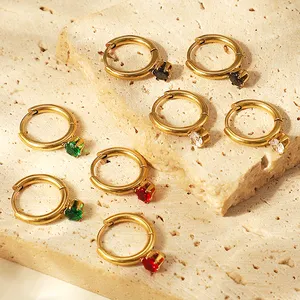 Dazgirl anting cakram kecil baja antikarat, anting-anting cakram kecil