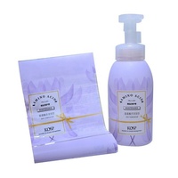 Rouleau de film rétractable thermique personnalisé en PET, étiquette imperméable pour emballage de bouteilles de shampoing et de cosmétiques