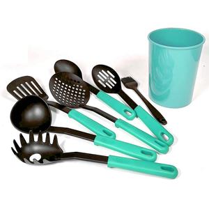 Conjunto de Utensílios de Cozinha de Nylon Antiaderente Resistente ao Calor com 7 Peças e Suporte Giratório - Product Image 4