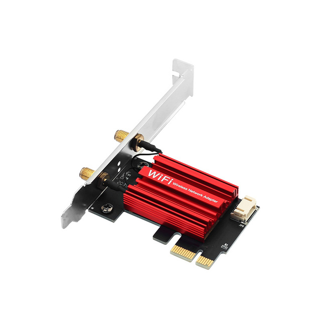 Advanced Desktop Wifi6 Openwrt OEM ODM Dual Antenna Pcie Network Card for Stable HighSpeed 160MHz BLE Wireless Transmission
