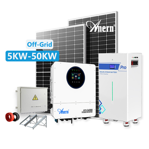 Anern 10KW 102kw năng lượng mặt trời nhà hệ thống điện trên lưới với pin và lai năng lượng mặt trời biến tần 30Kw 50kw năng lượng mặt trời hệ thống bảng điều khiển cho nhà - Product Image 1