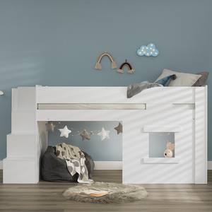 Simple <span class=keywords><strong>Toddler</strong></span> & Kid cama de cuna de media cama habitación pequeña cama de loft de bebé con escaleras de almacenamiento - Product Image 2