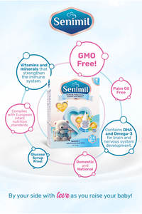 นมผงเซนิมิล 1 สำหรับทารก 400 กรัม สูตร 1 เสริมด้วย DHA น้ำมันสาหร่าย GOS FOS พรีไบโอติกส์ ปราศจากน้ำมันปาล์ม สำหรับเด็กแรกเกิด 0-6 เดือน - Product Image 2