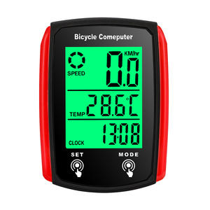 <span class=keywords><strong>Compteur</strong></span> de vélo transfrontalier pour vélo de route, rétroéclairé, étanche, grand écran, avec affichage de la température et de l'heure, pour vélo de course et VTT - Product Image 2