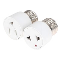 E26 E27 Lampenfassung zu US-Steckdose Adapter, Glühbirnen-Schraubsockel auf Amerikanische 3-Pol-Steckdose Umwandlung, Glühbirnenfassung Steckeradapter