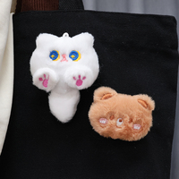 Broche en peluche découpée en tissu doux, motif petit démon de dessin animé, personnalisée et mignonne, pour usage promotionnel