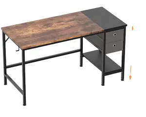 Офисный стол, компьютерный стол с выдвижными ящиками 47-дюймовые письменные столы для дома с полками для хранения, столы и рабочие места для дома