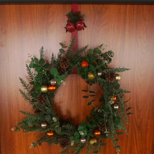 Christmas Decoration 15 Inches Red Bell Metal <strong>Wreath</strong> <strong>Hanger</strong> <strong>for</strong> <strong>Front</strong> <strong>Door</strong> Decoration - Product Image 6
