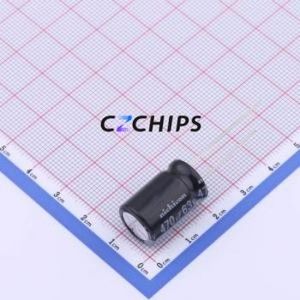 Condensador Electrolítico de Aluminio de Orificio Pasante UVZ1J471MHD, Componente de Orificio Pasante (THT), 470uF, 20%, 63V, 640mA-120Hz - Product Image 1