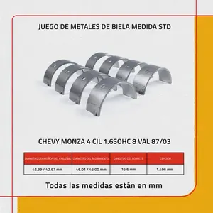 Cojinetes de biela estándar Chevy 1.4 1.6 SOHC 1996-2012 - Product Image 2