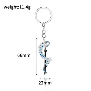 Offerta Speciale: Spada Katana Anime Giapponese, Portachiavi di <span class=keywords><strong>Kamado</strong></span> <span class=keywords><strong>Tanjiro</strong></span>, Anello in Metallo per Ciondolo, Accessori - Product Image 6