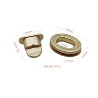 Fermoir de sac à main ovale classique de luxe en alliage de zinc avec logo personnalisé pour la vente en gros