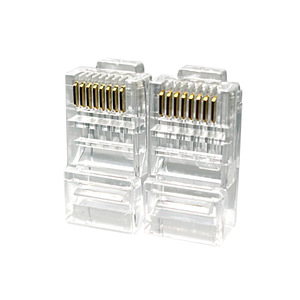Conector de Red Rj45 Cat6 Utp 8P8C Sin Blindaje, Chapado en Oro, para Cable Ethernet - Product Image 1