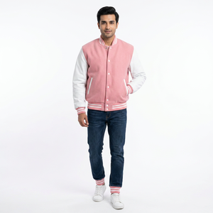 2026 Wholesale Custom Made <b>Men's</b> Letterman Varsity <b>Jacket</b> Cheap <b>Canvas</b> Fabric CollegeBaseballjacket <b>for</b> <b>men</b> - Product Image 1