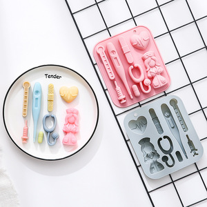8-Cavity Nurses' Day Nonstick Silicone <b>Cake</b> <b>Molds</b> Food-Grade Reusable Cute Silicone Magnetic Chocolate, Candy & Ice DIY <b>Mold</b> - Product Image 5