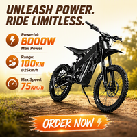 Sepeda Listrik Enduro CZSM Talaria Talaria XXX Pro 60V 6000W Talaria X3 Pro Sepeda Motor Off-Road dengan Baterai Lithium